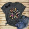 Hilltip Summer Colorful Daisy Petal T-Shirt AL