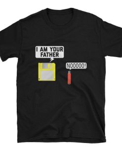 Floppy Disk and USB Flash Drive Nerdy I Am Your Father Computer Geek T-Shirt AL