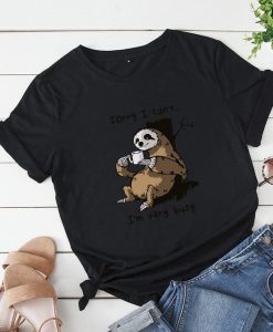 Busy Sloth Cartoon T-Shirt AL