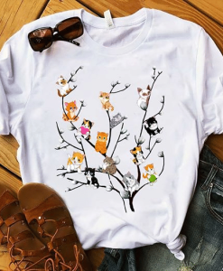 Cat Lovers Cute Tree T-Shirt AL