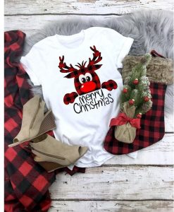 Merry Christmas Reindeer T-Shirt AL