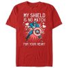 Valentine Captain America No Shield For Heart T-Shirt AL