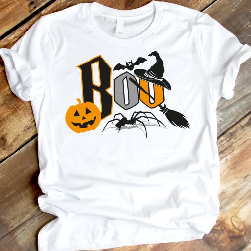 Boo Halloween Witch Pumpkin T-Shirt AL17F3