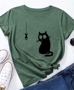 Funny Cat Fish T-Shirt AL21F3