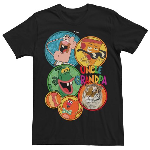 Cartoon Network Uncle Grandpa Circle Portrait Collage Logo T-Shirt AL